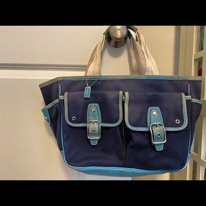 Coach vintage canvas tote handbag computer Bag